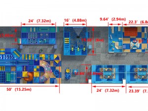 2 levels indoor playground with ocean theme