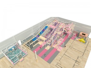 New nouveau theme indoor playground with 3 levels