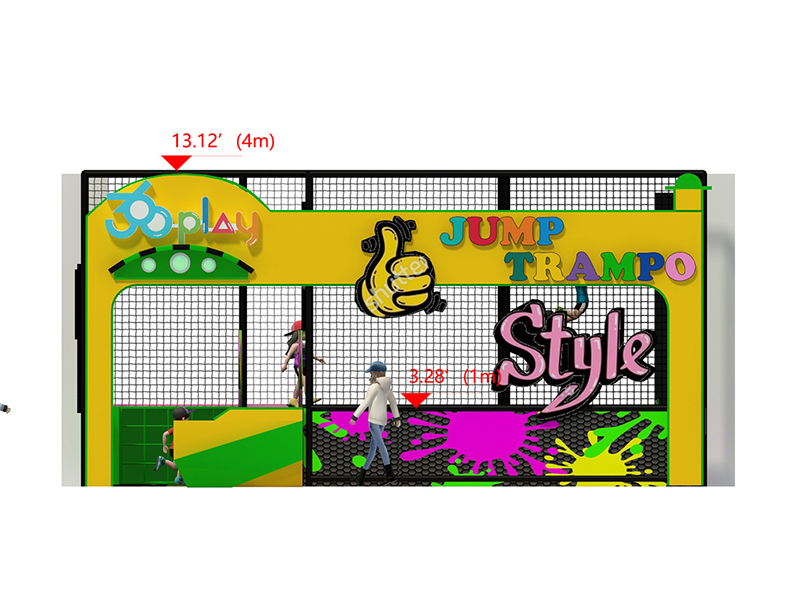 Unique small trampoline park for indoor playground2