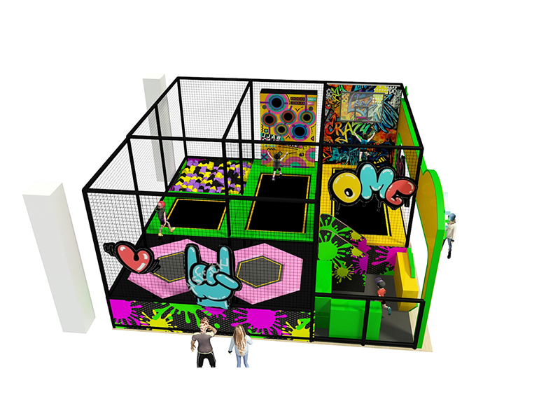 Unique small trampoline park for indoor playground3