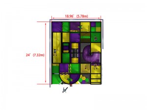 2 levels indoor play structure