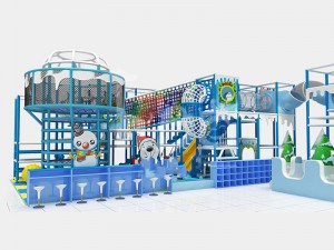Snowman in winter theme indoor playground desing