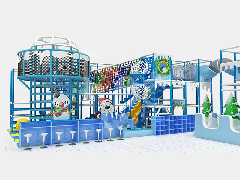 Snowman in winter theme indoor playground desing