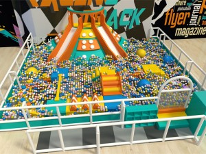 Customized ball pool with soft volcano slide